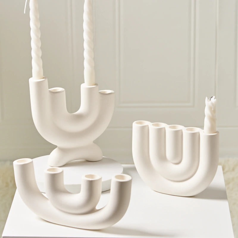 SleekerLife Ceramic Candle Holder