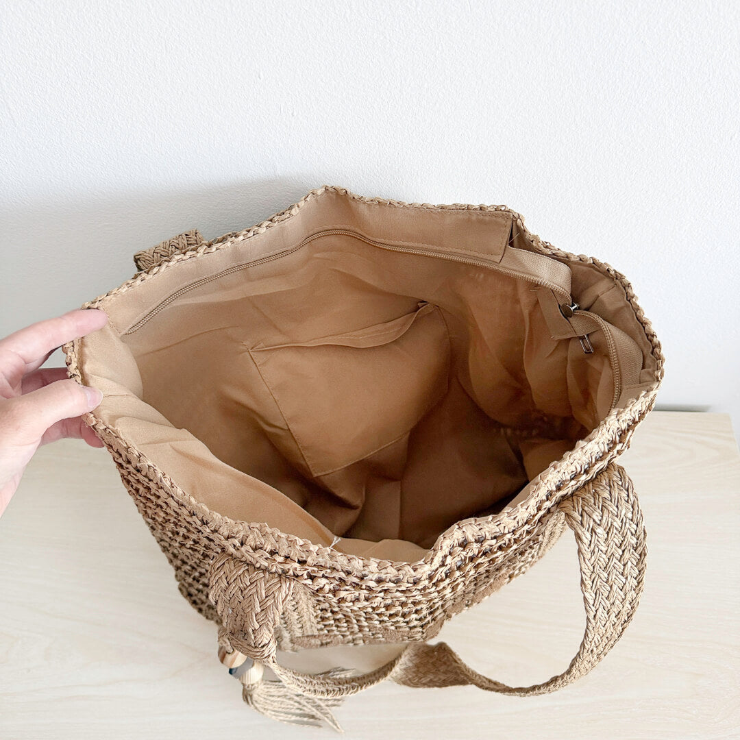 Maddie Straw Tote Bag