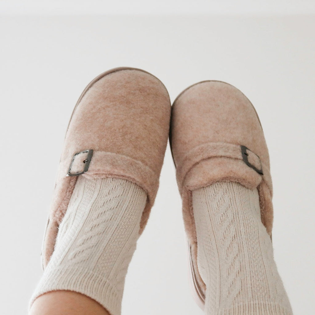 Ava Fuzzy Platform Slippers
