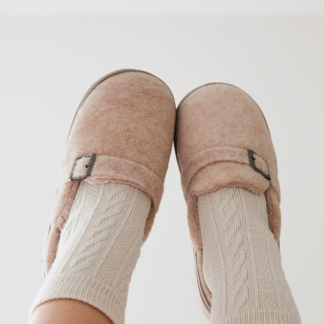 Ava Fuzzy Platform Slippers
