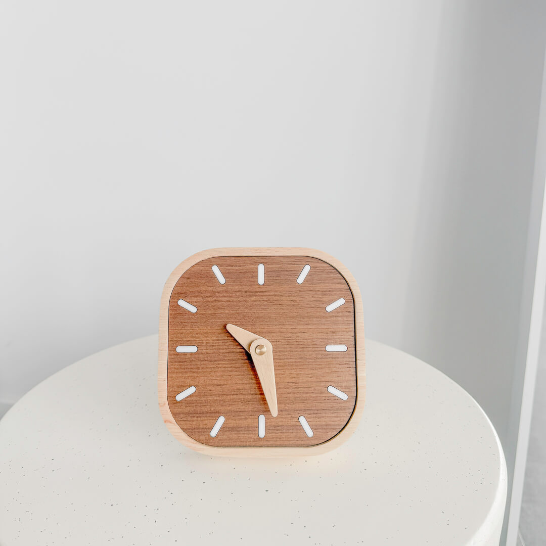 Wooden Bedside Clock