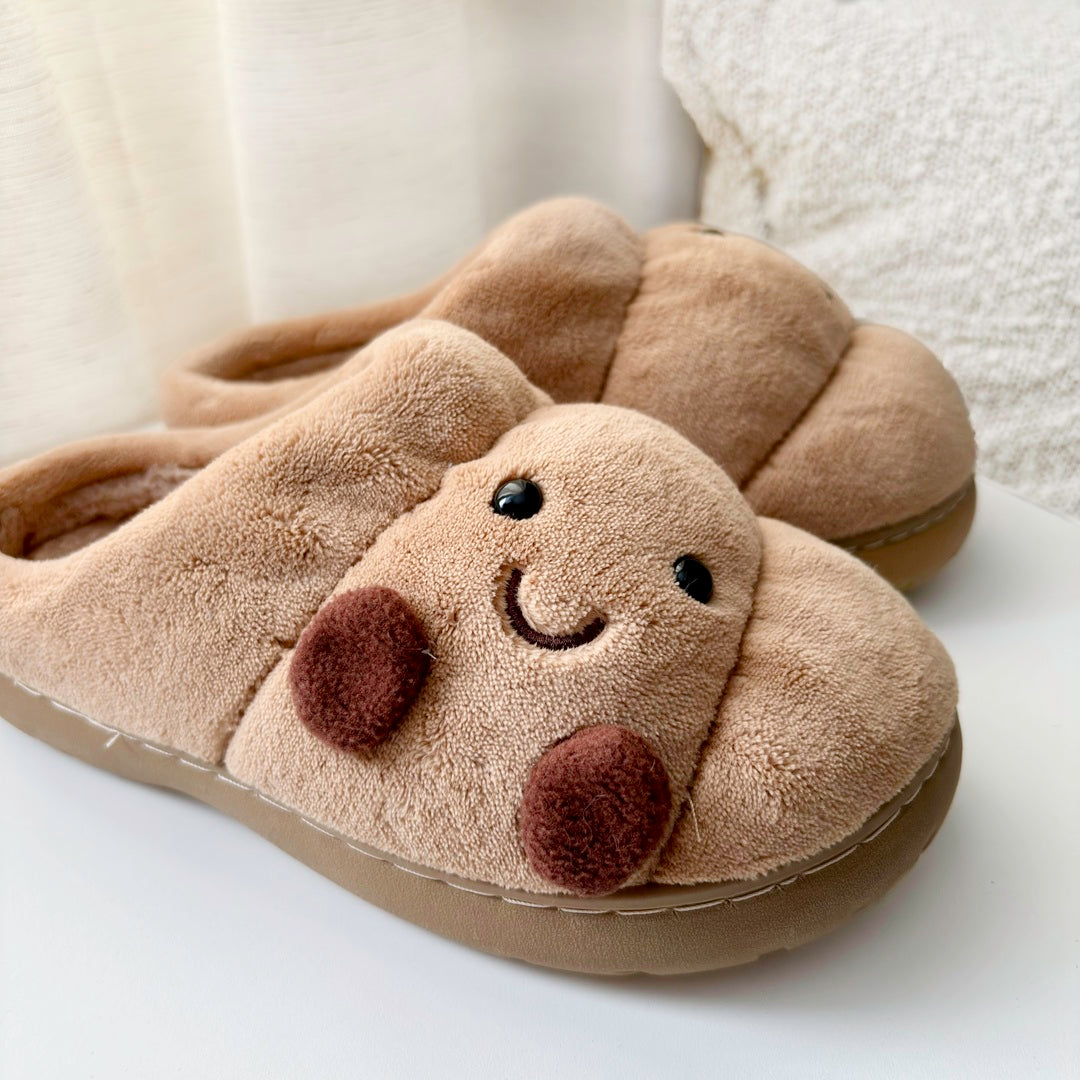 Happy Croissant Slippers