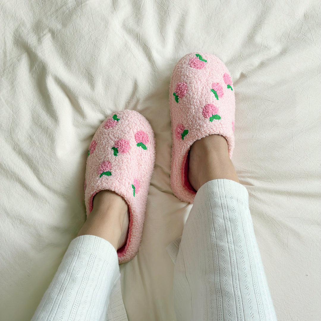 Peachy Plush Slippers