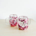 Dried Flower Glass Mug