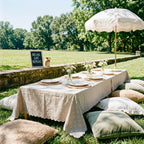 Embroidered Daisy Tablecloth