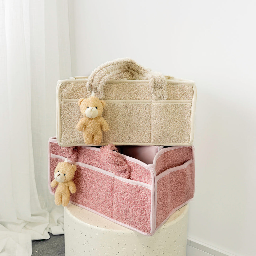 Plush Diaper Caddy Organizer