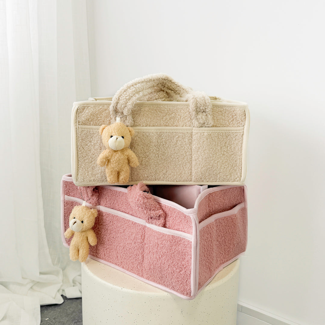 Plush Diaper Caddy Organizer
