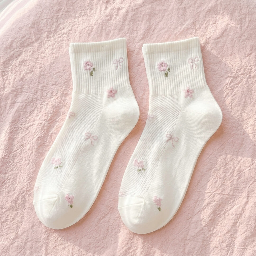 Lila Floral Socks Pack