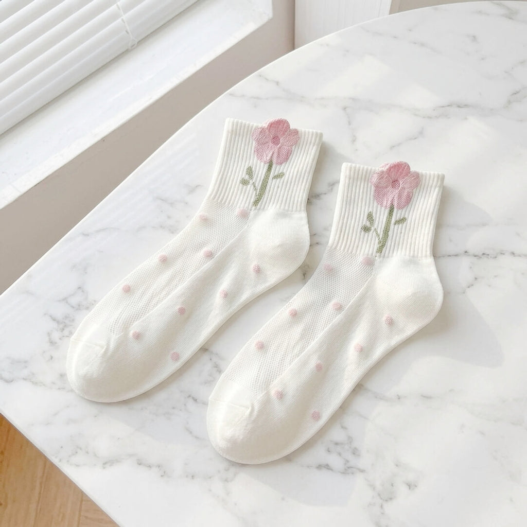 Lila Floral Socks Pack