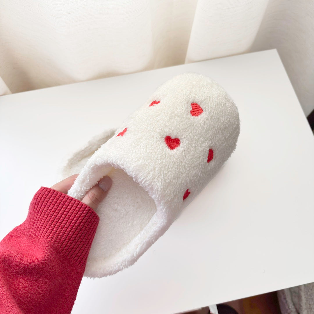 Mini Hearts Plush Slippers