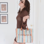 Elise Striped Tote Bag