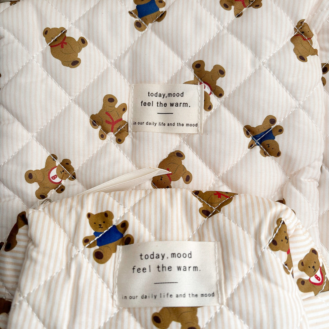 3 PCS Teddy Bear Makeup Bags