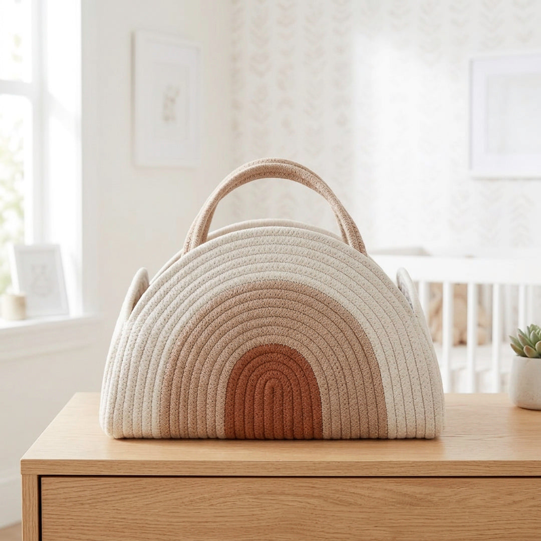 Rainbow Woven Diaper Caddy