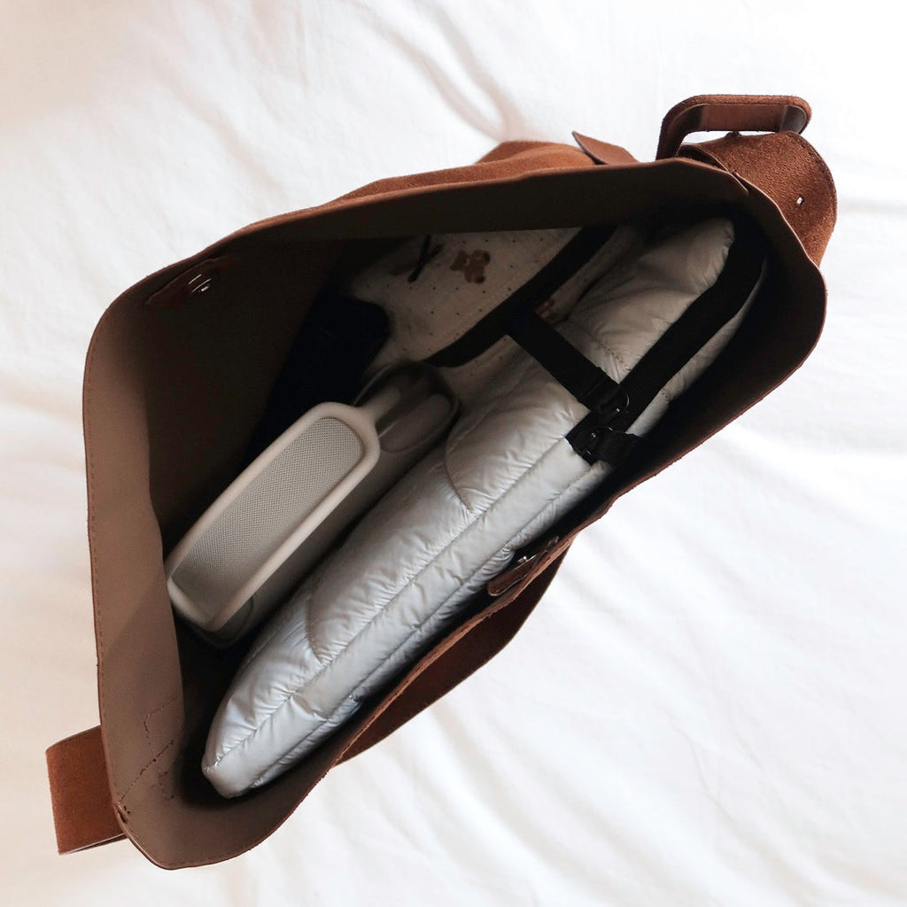 Zoe Suede Shoulder Tote Bag