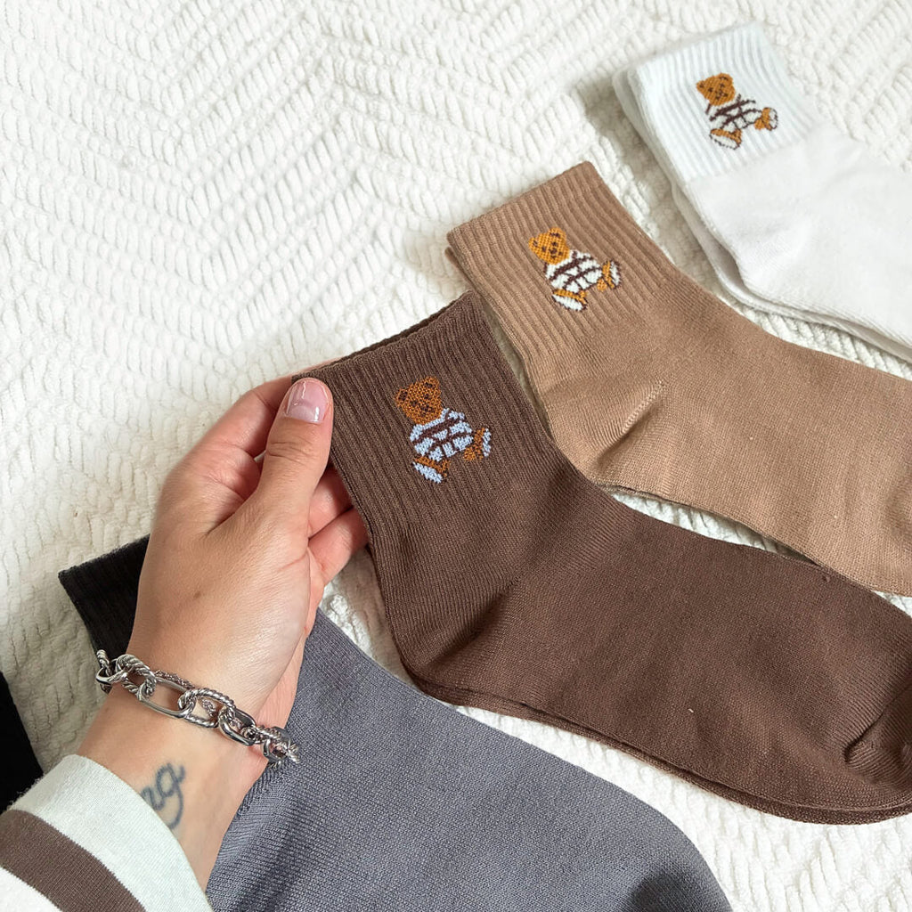 Cozy Teddy Bear Socks Pack