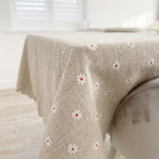 Embroidered Daisy Tablecloth