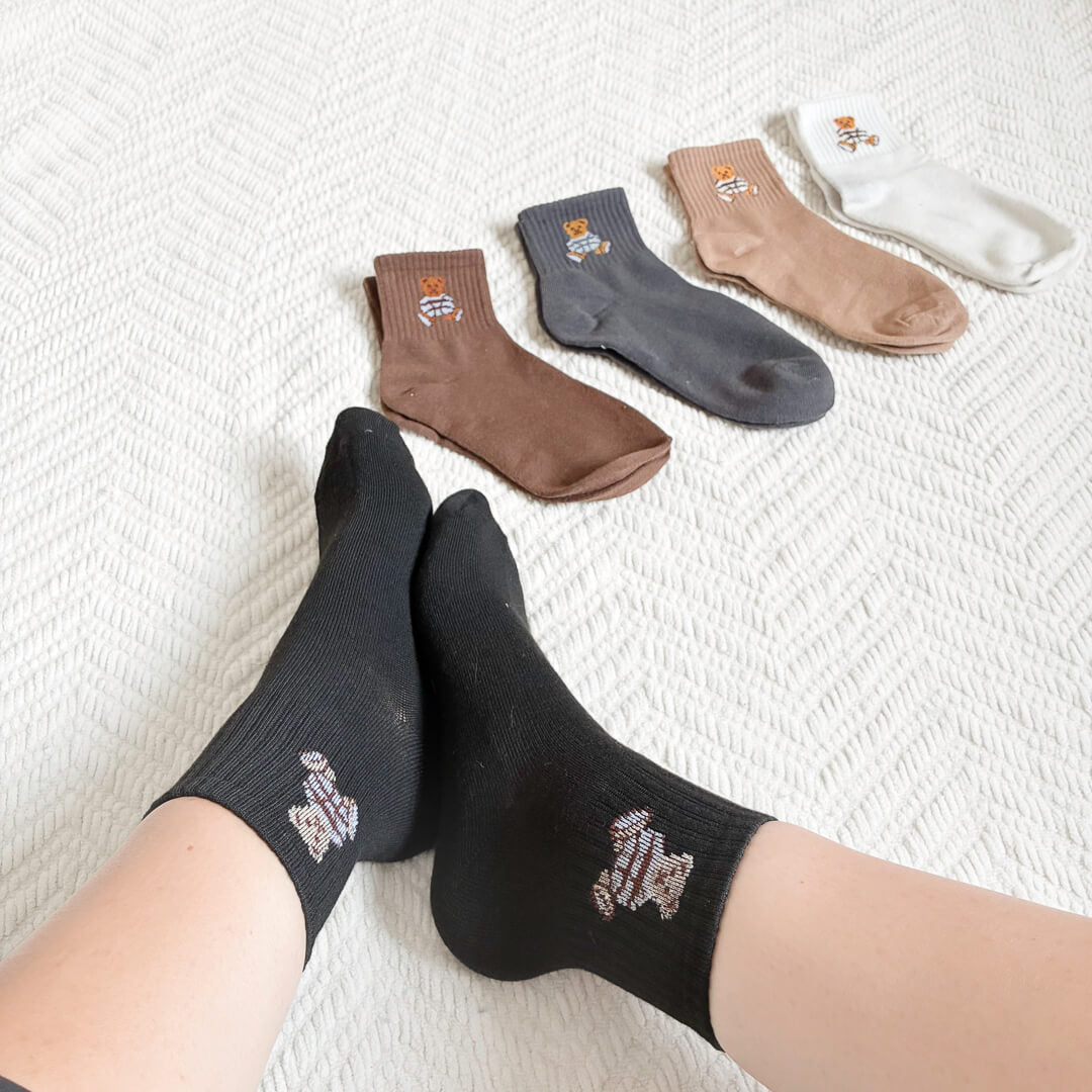 Cozy Teddy Bear Socks Pack