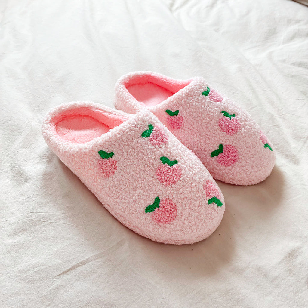 Peachy Plush Slippers