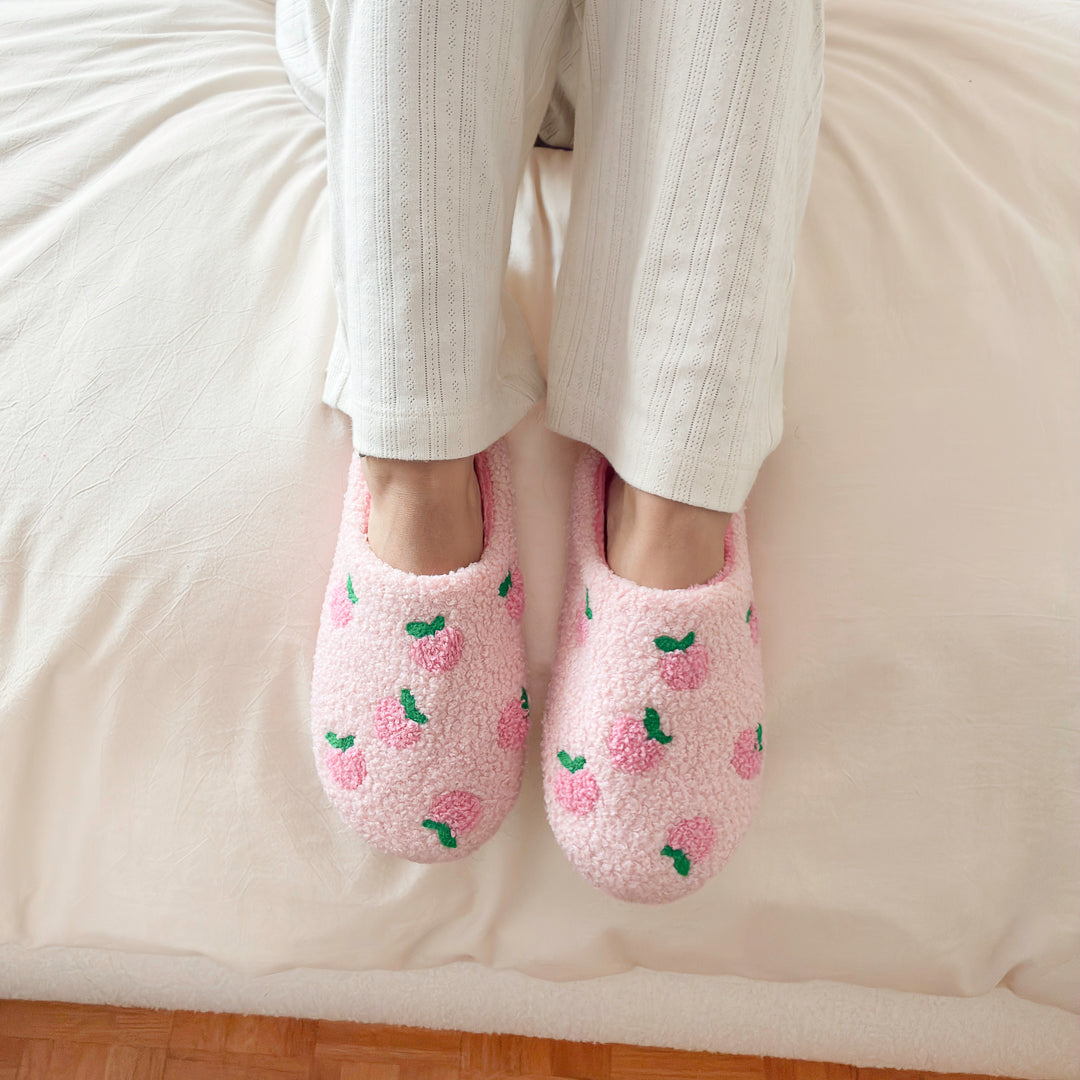 Peachy Plush Slippers