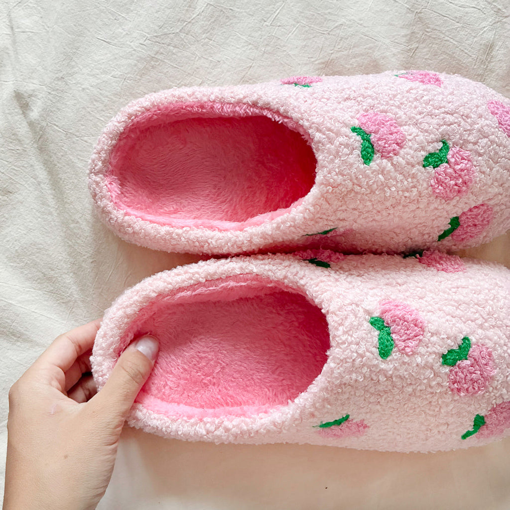 Peachy Plush Slippers