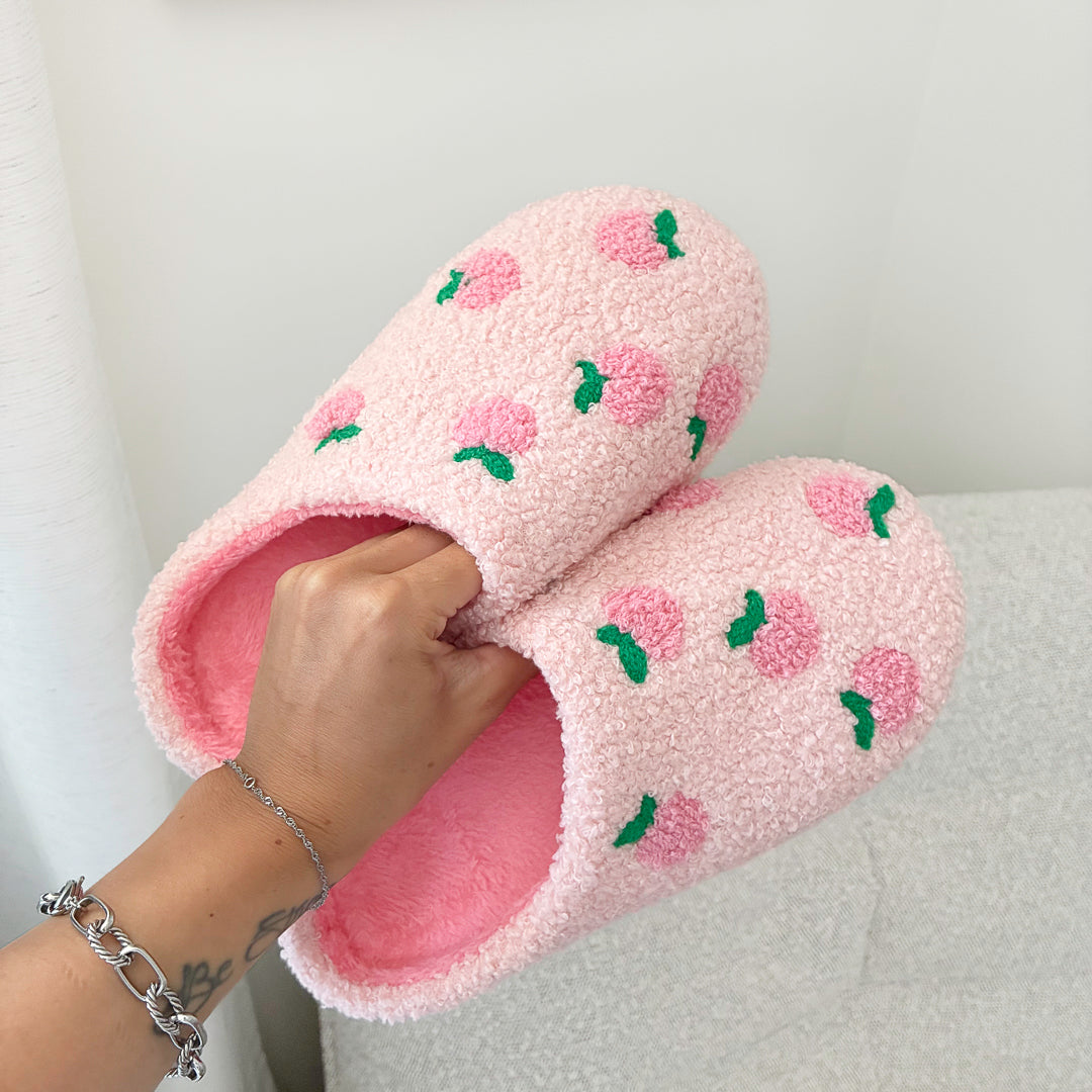 Peachy Plush Slippers