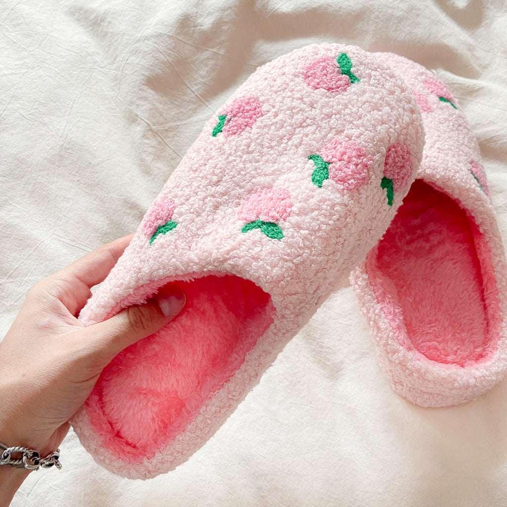 Peachy Plush Slippers