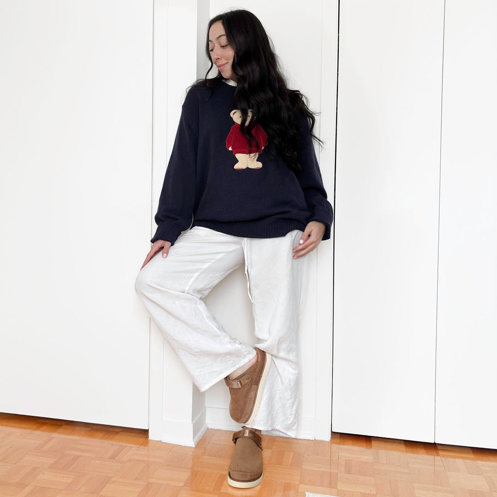 Mia Suede Platform Clogs