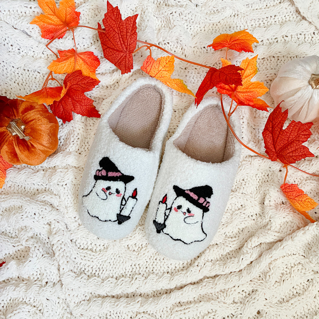 Spooky Boo Ghost Slippers