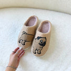 Frenchie Pug Plush Slippers