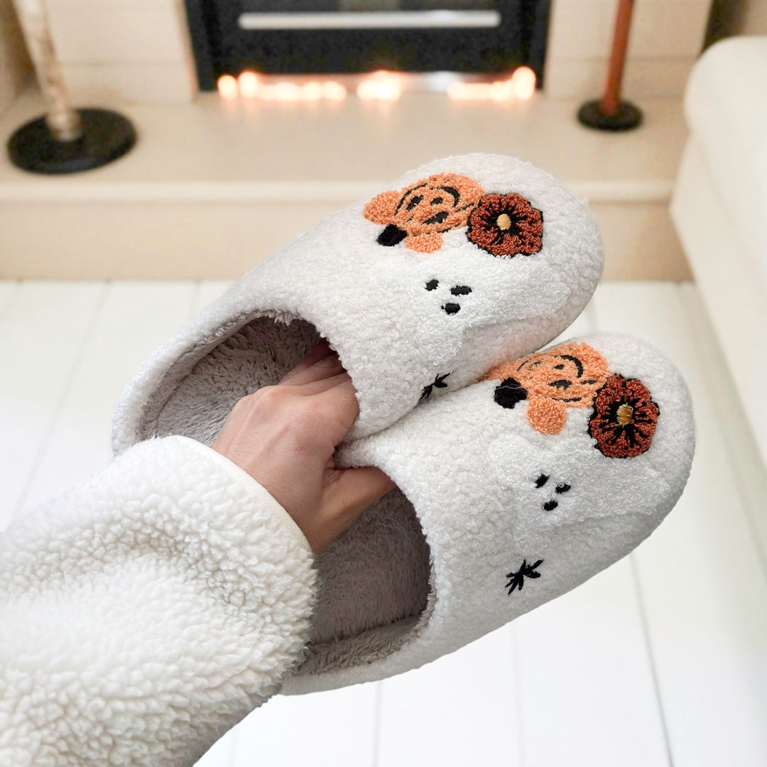 Pumpkin Boo Slippers