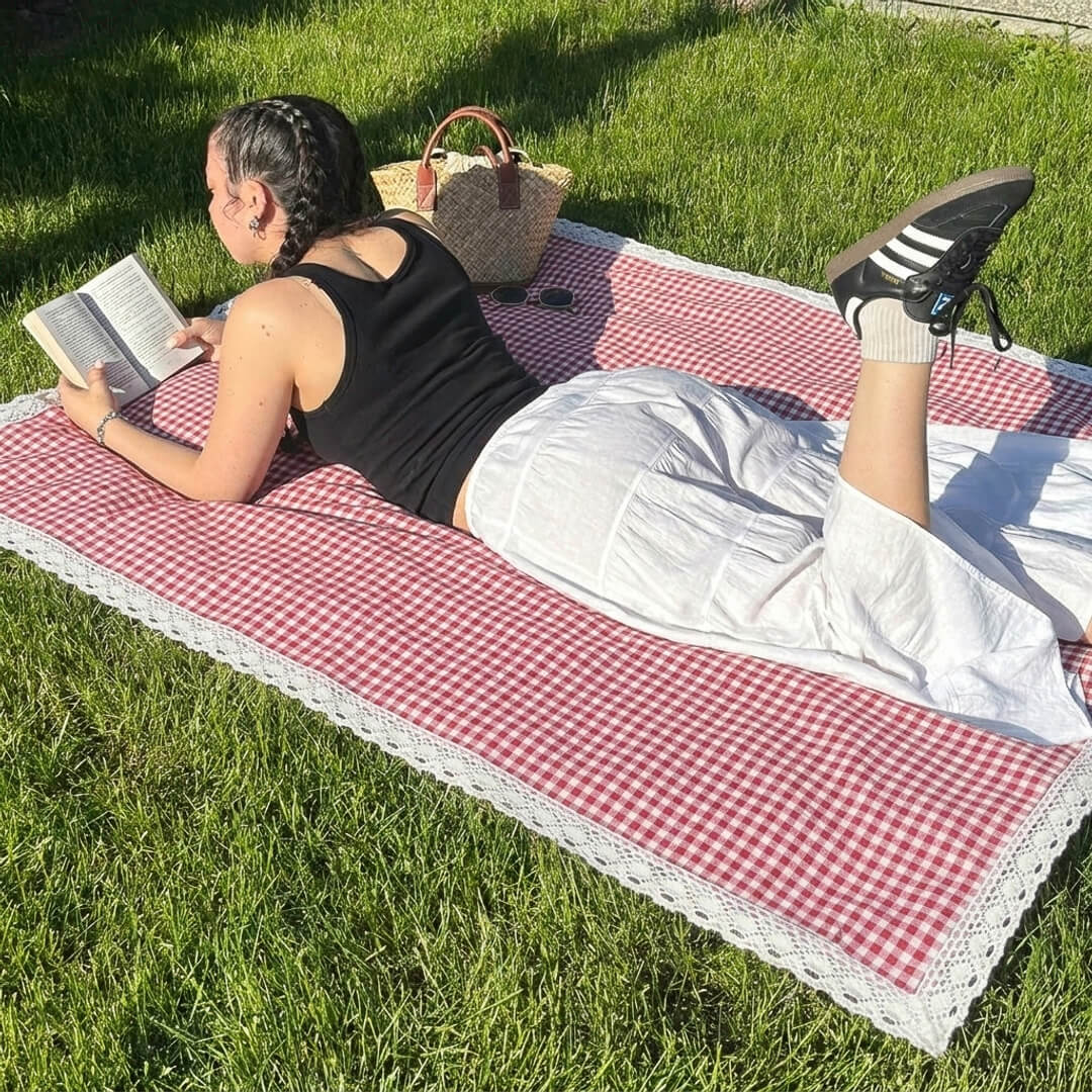 Classic Gingham Picnic Blanket