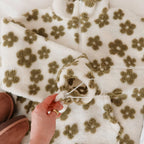 Olive Floral Fleece Sweater