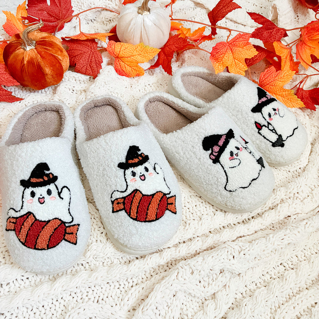 Spooky Boo Ghost Slippers