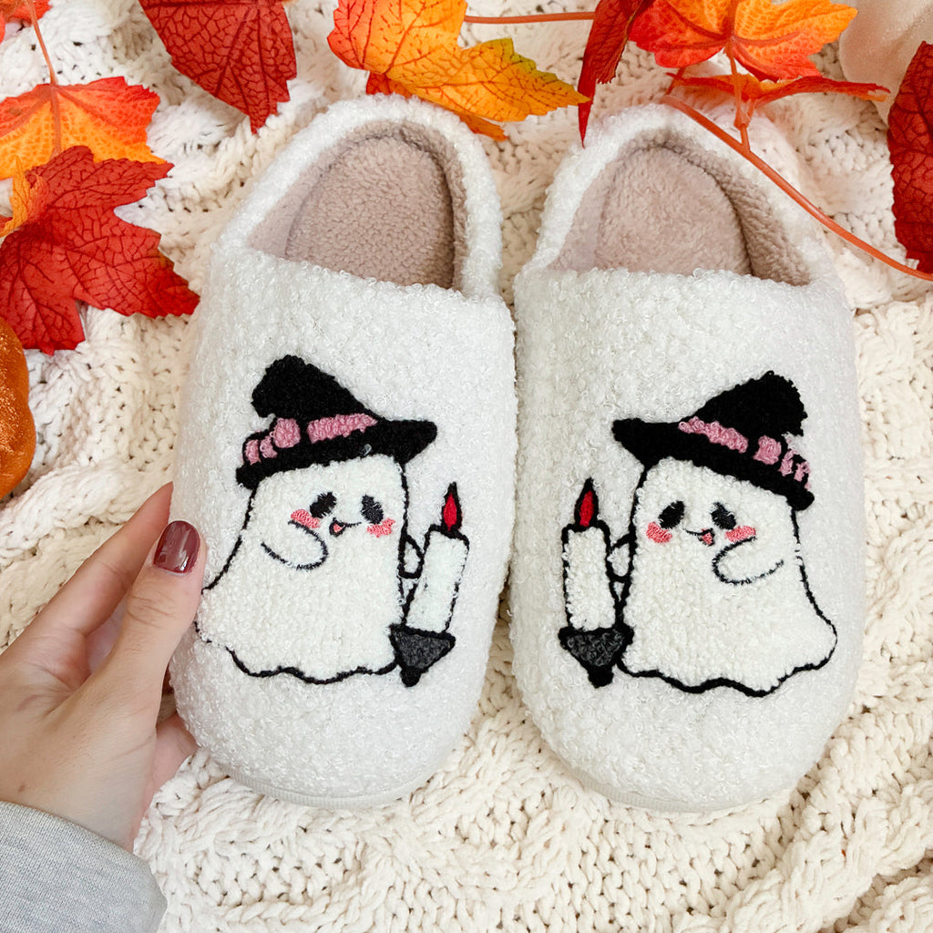Spooky Boo Ghost Slippers
