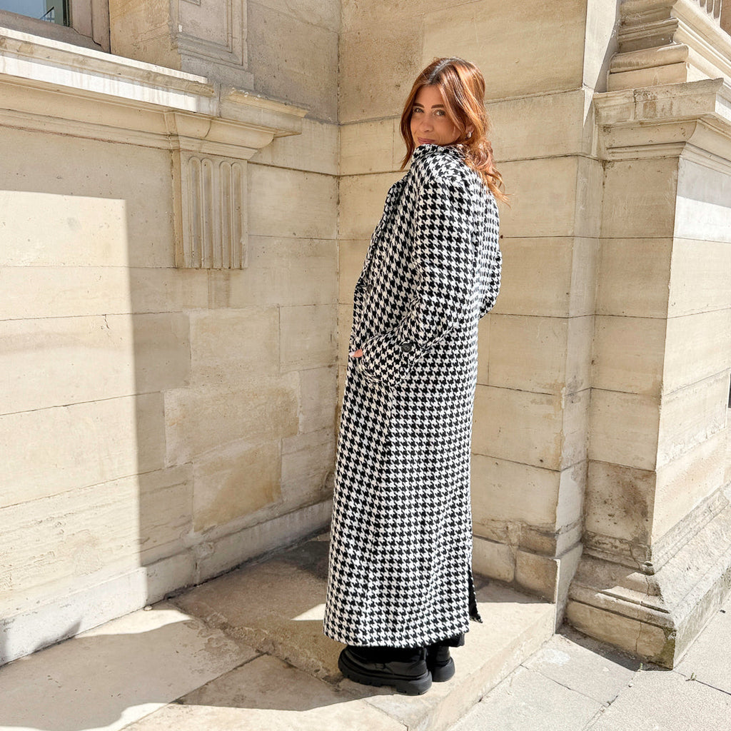 Stella Houndstooth Trench Coat