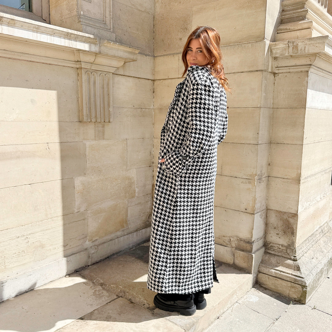 Stella Houndstooth Trench Coat