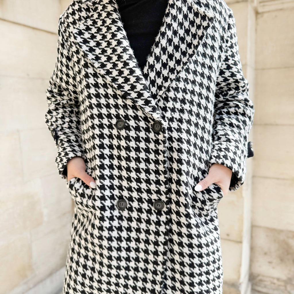 Stella Houndstooth Trench Coat