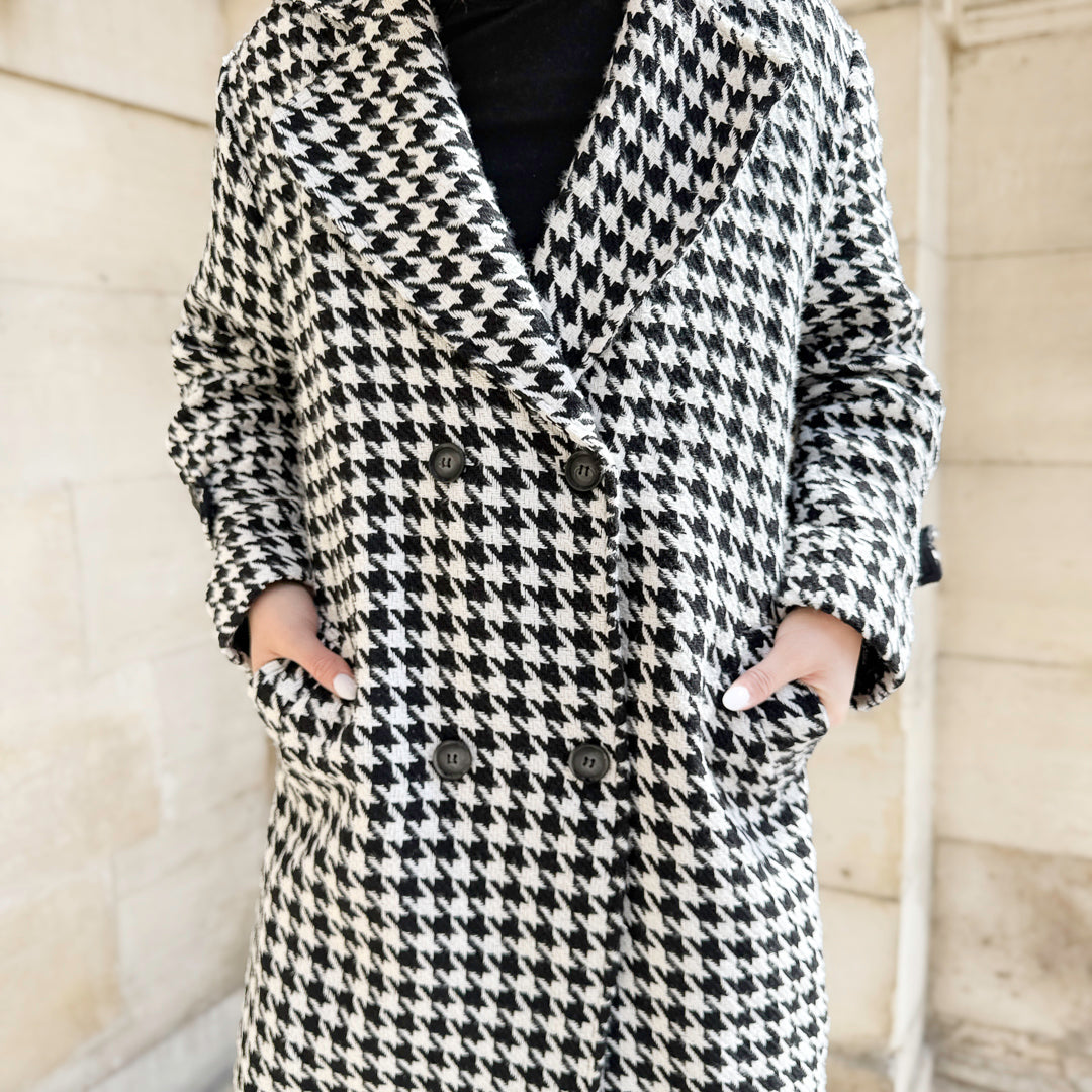 Stella Houndstooth Trench Coat