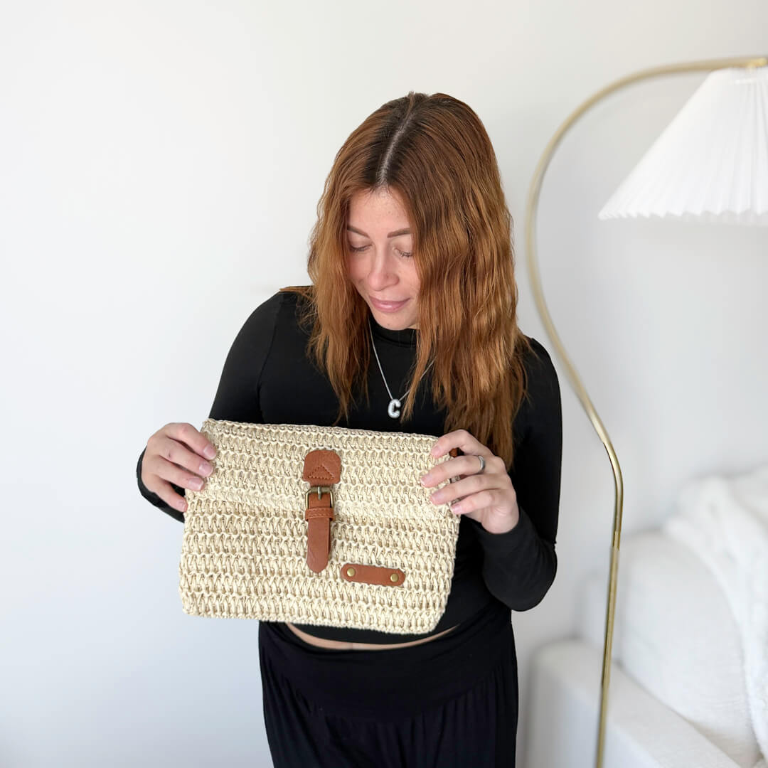 Julia Straw Crossbody Bag