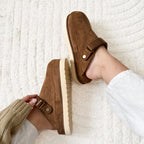 Mia Suede Platform Clogs