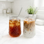 Swirl Glass With Straw (2PCS Set)