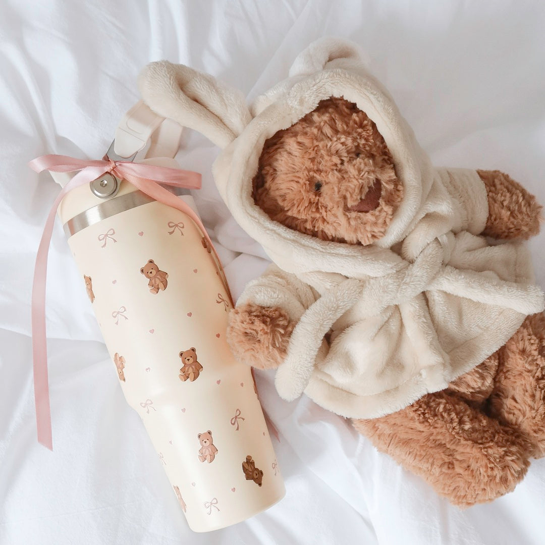 Teddy Bow Insulated Water Bottle