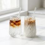 Swirl Glass With Straw (2PCS Set)