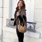 Boho Woven Shell Handbag