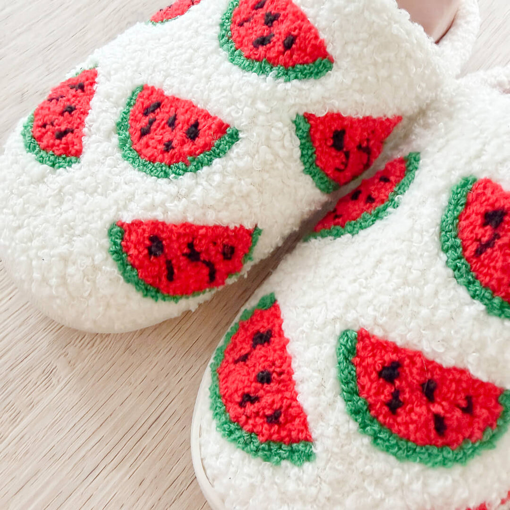 Watermelon Plush Slippers