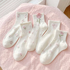 Lila Floral Socks Pack