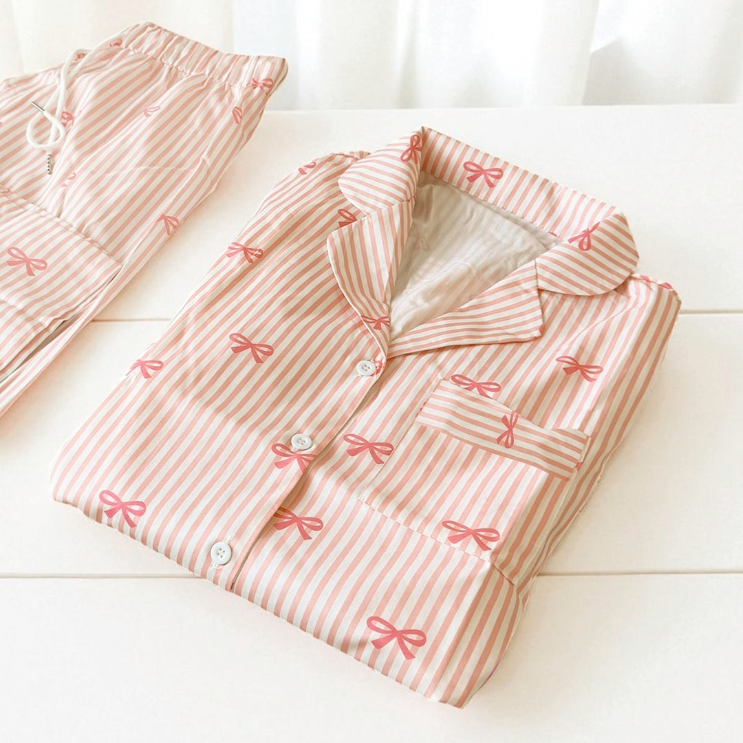Thea Soft Bow Pajama Set