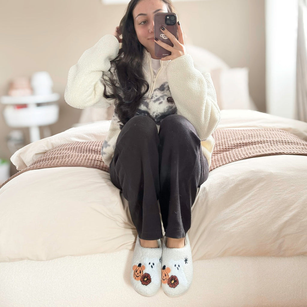 Pumpkin Boo Slippers