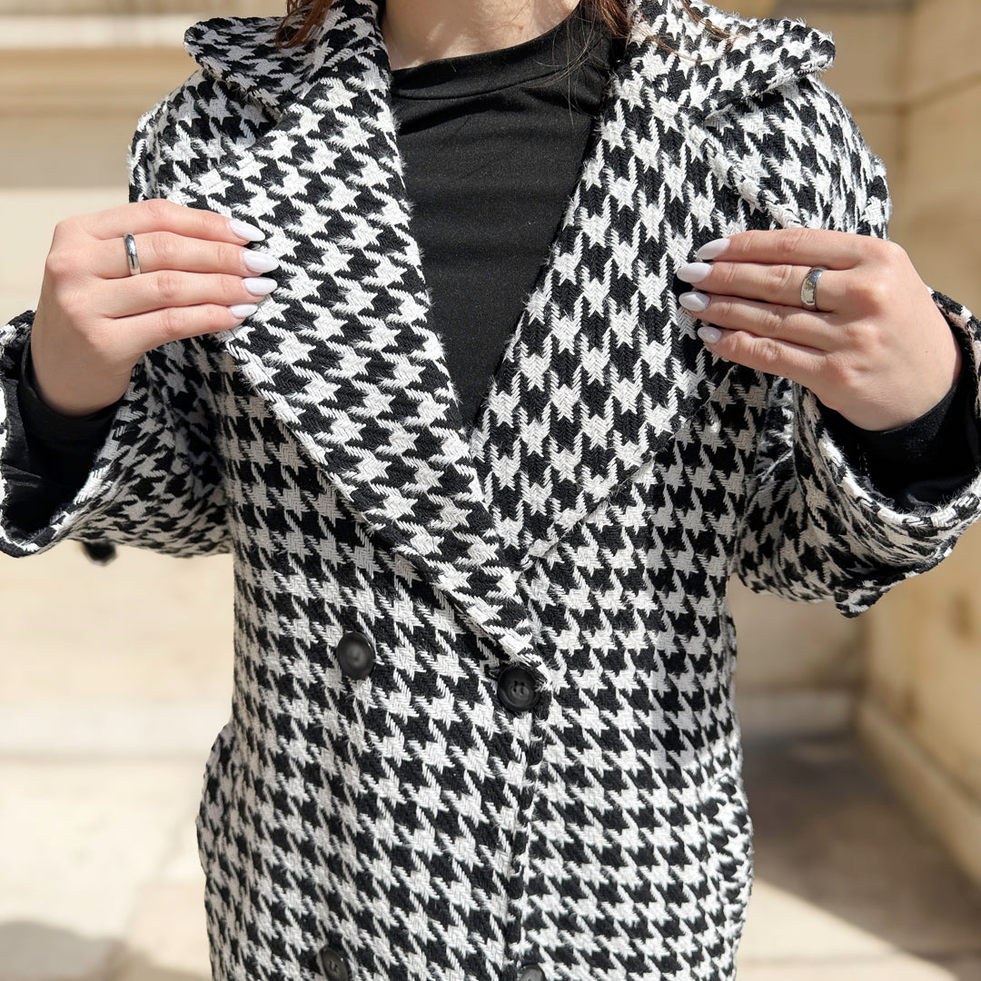 Stella Houndstooth Trench Coat