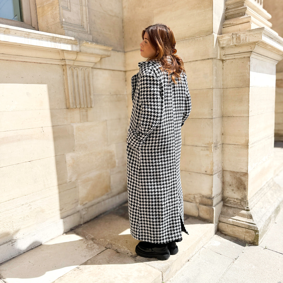 Stella Houndstooth Trench Coat